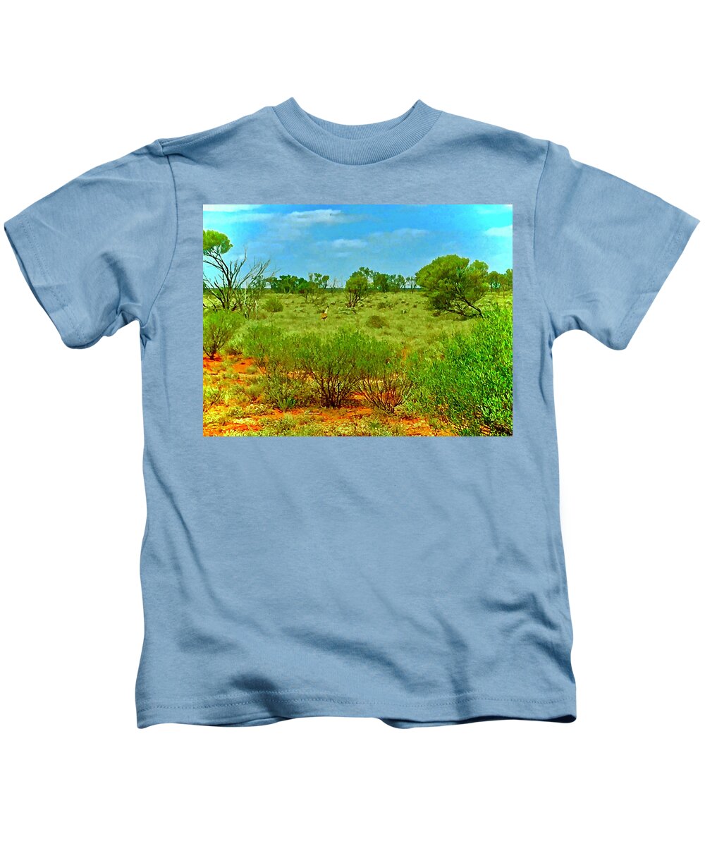 Sam Kids T-Shirt featuring the photograph Outback Hike by Debra Grace Addison