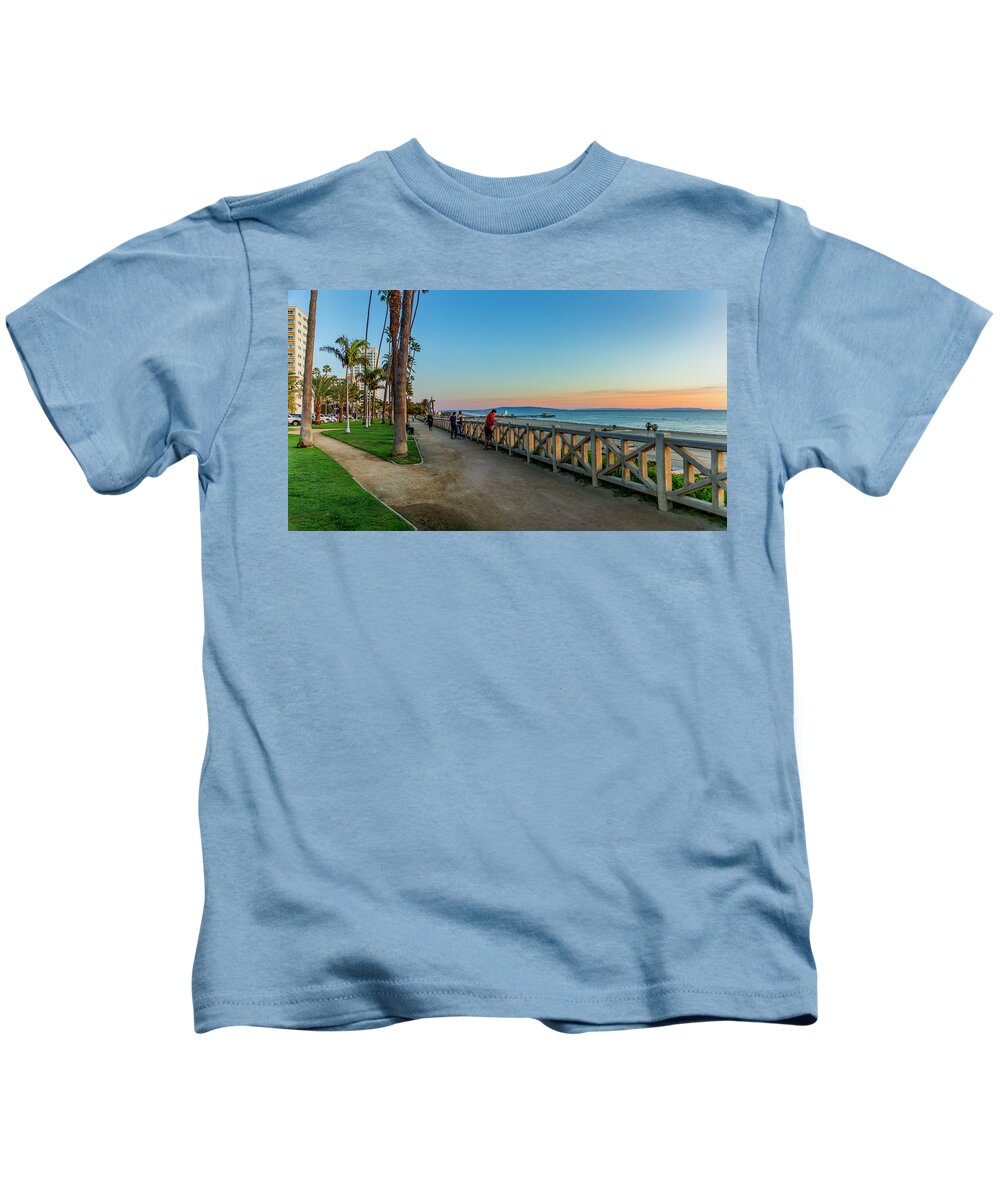 Palisades Park Kids T-Shirt featuring the photograph Palisades Park - Looking South by Gene Parks