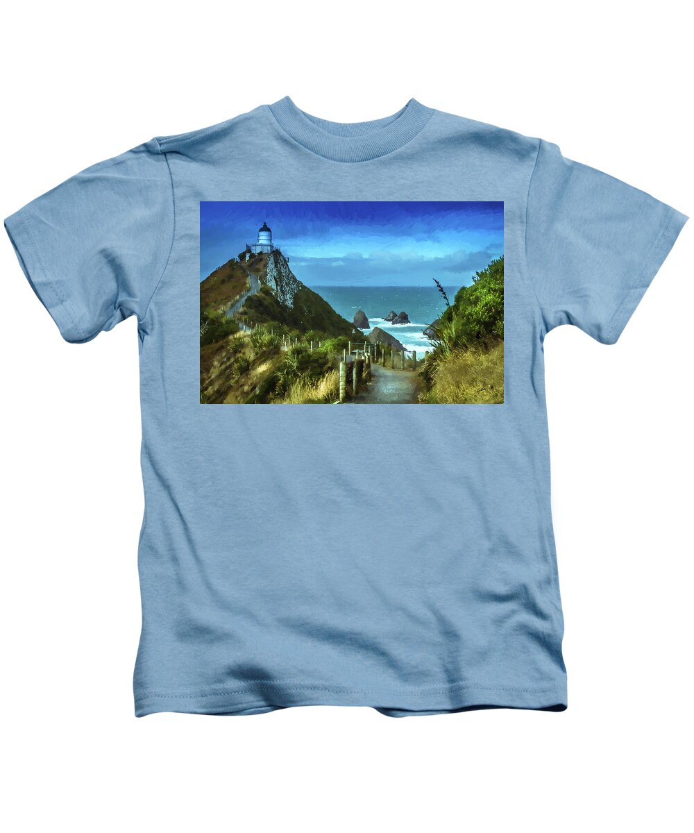 Landscape Kids T-Shirt featuring the painting Scenic view DWP75367530 by Dean Wittle