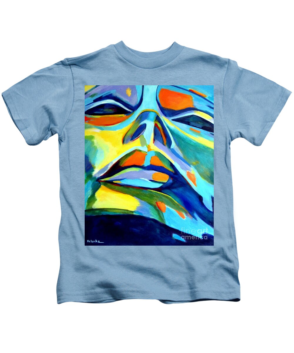 Affordable Original Paintings Kids T-Shirt featuring the painting Speechless yearning by Helena Wierzbicki