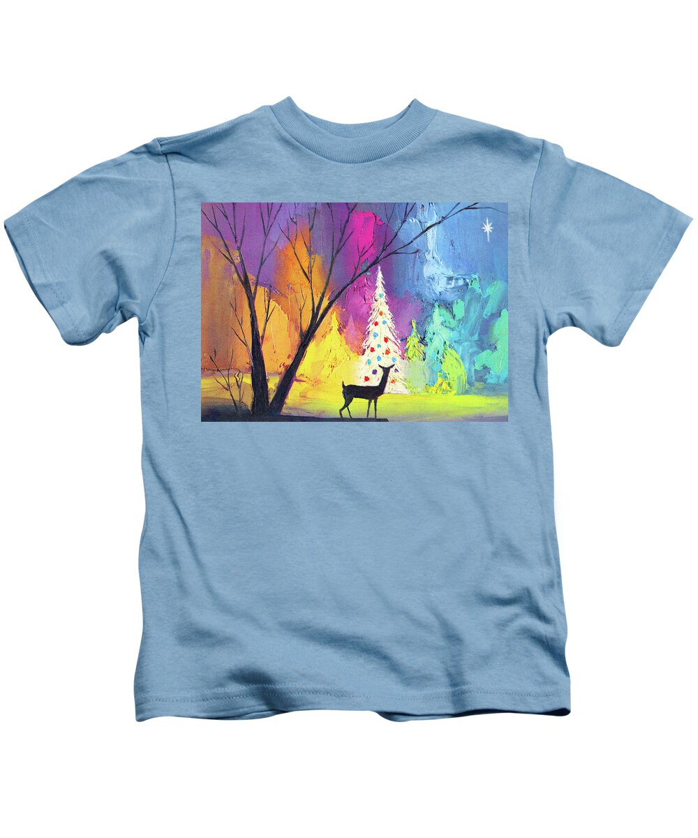 Christmas Kids T-Shirt featuring the photograph White Christmas Tree by Munir Alawi
