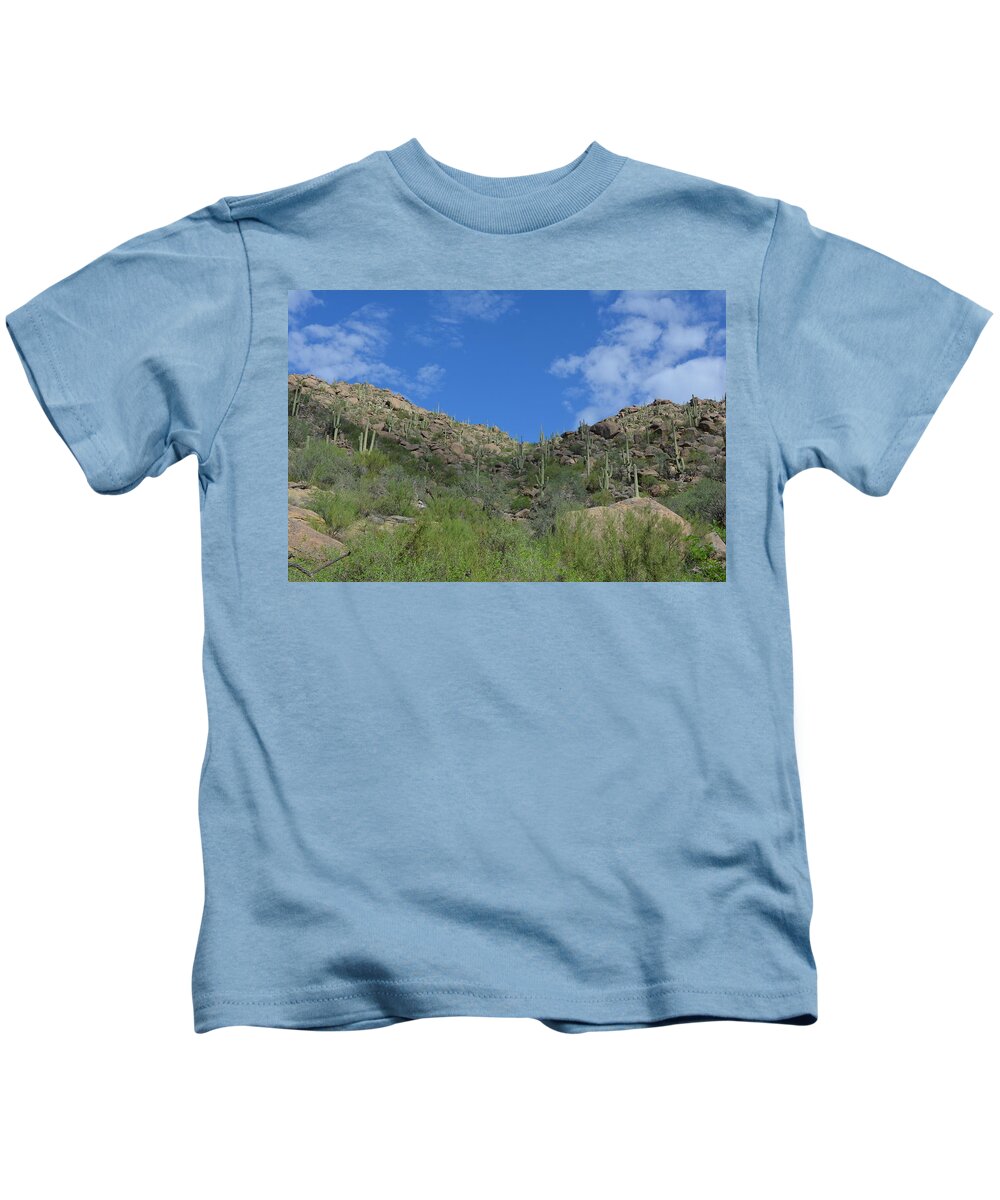 Arizona Kids T-Shirt featuring the photograph Wild Burro Canyon by Carolyn Mickulas