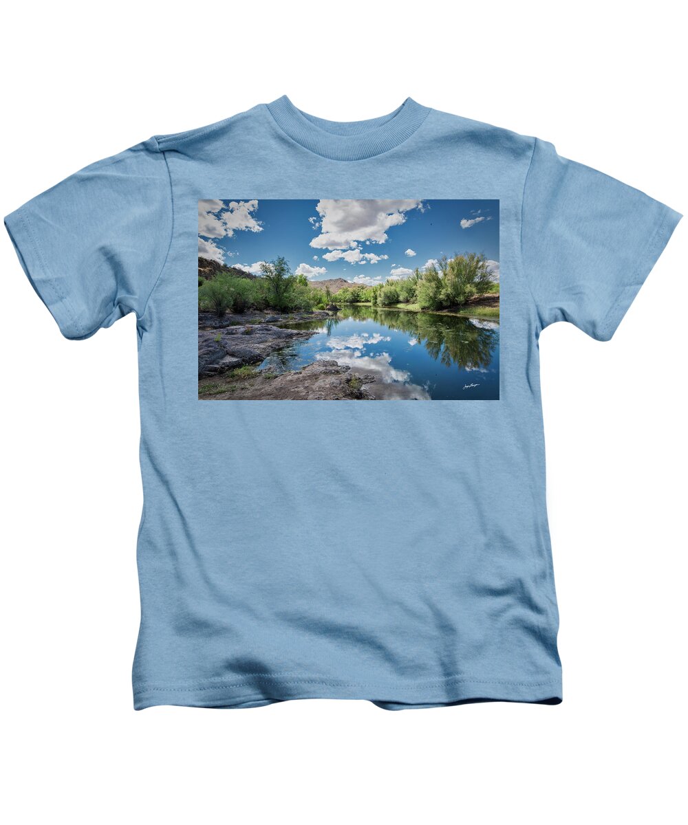 Salt River Kids T-Shirt featuring the photograph Tranquil River Scene #2 by Jurgen Lorenzen
