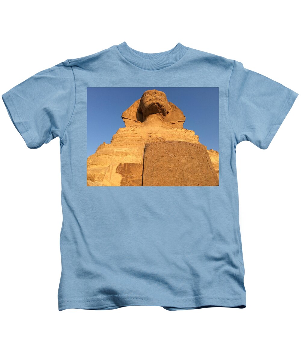 Giza Kids T-Shirt featuring the photograph Great Sphinx #17 by Trevor Grassi