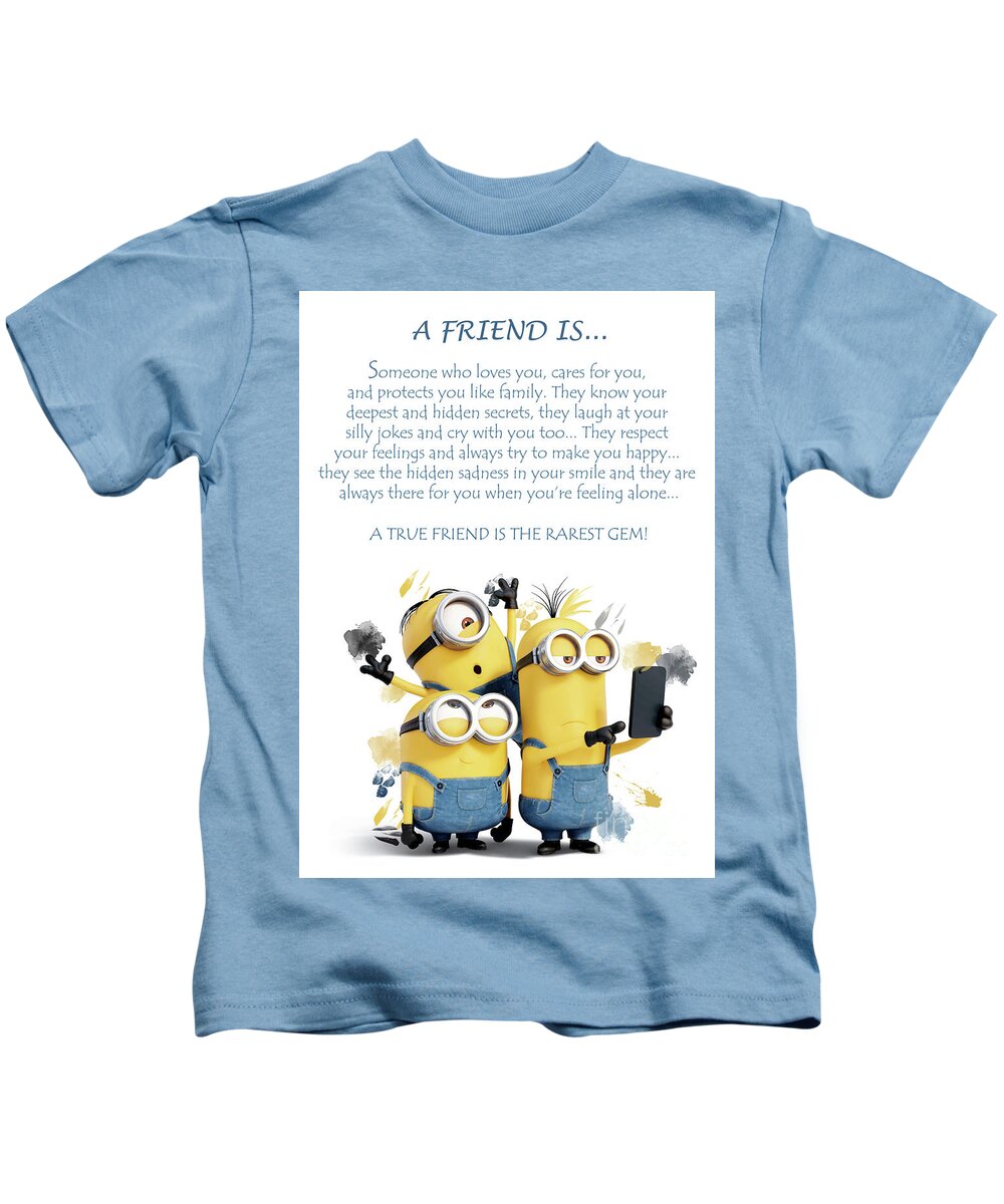 A Friend is.. Minions Cute Friendship Quotes - 5 Kids T-Shirt by ...