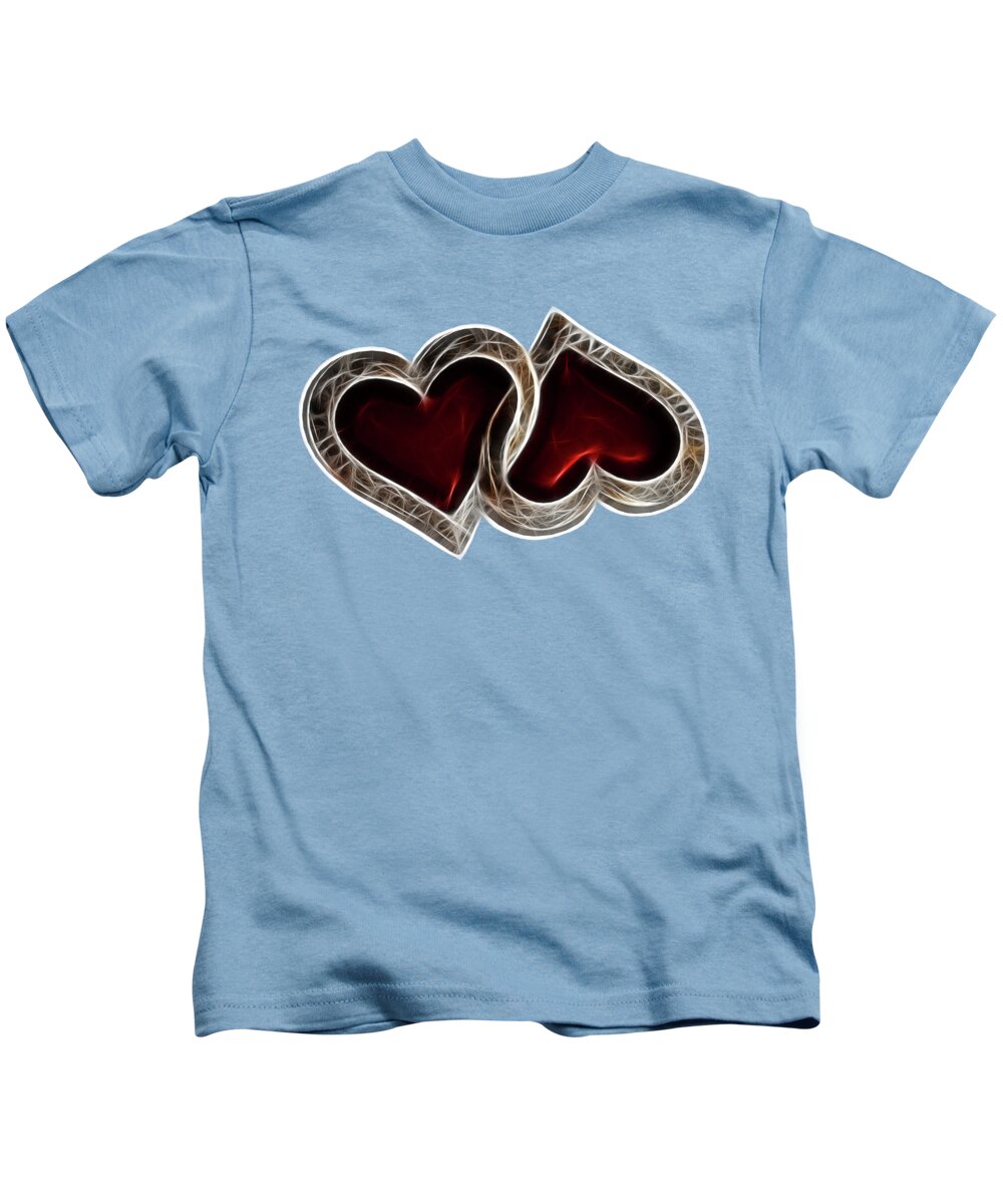 Heart Kids T-Shirt featuring the photograph A Pair Of Hearts - Horizontal by Shane Bechler