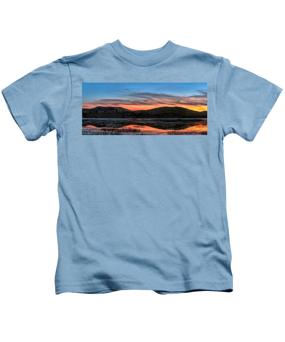 Sunset Kids T-Shirt featuring the photograph Adirondack Sunset by Rod Best