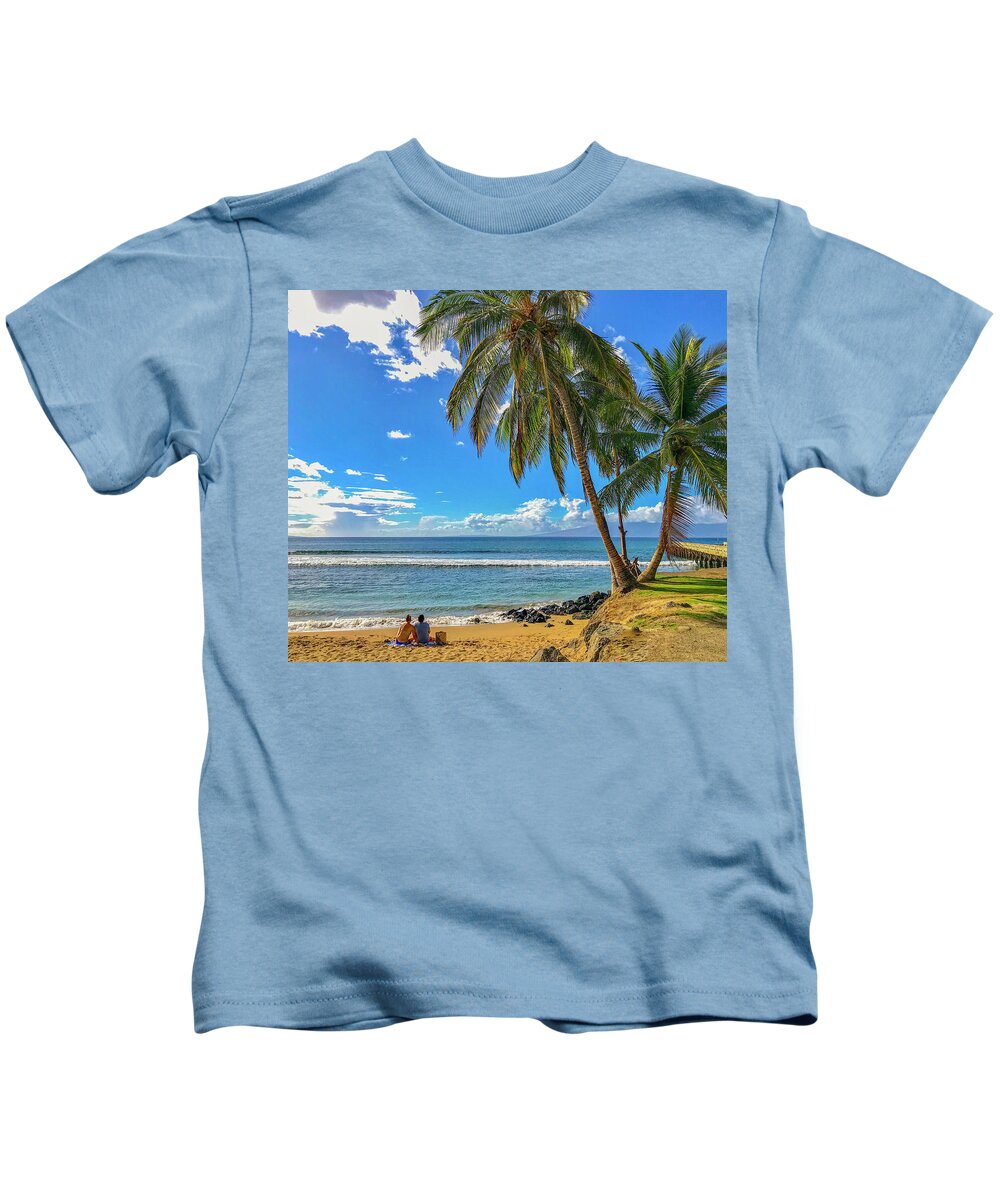 Hawaii Kids T-Shirt featuring the photograph Beach Time by Betty Eich