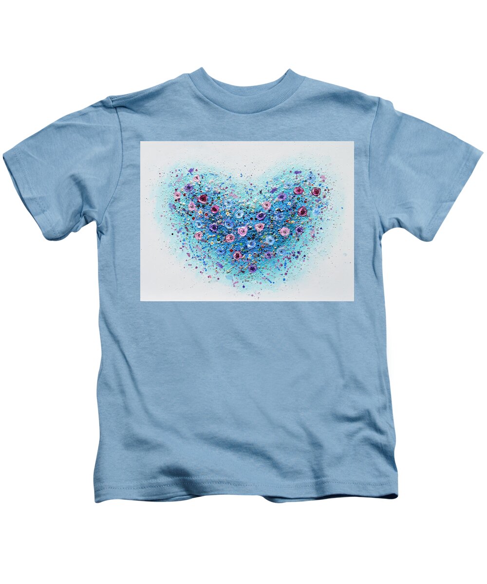 Heart Kids T-Shirt featuring the painting Big Heart by Amanda Dagg