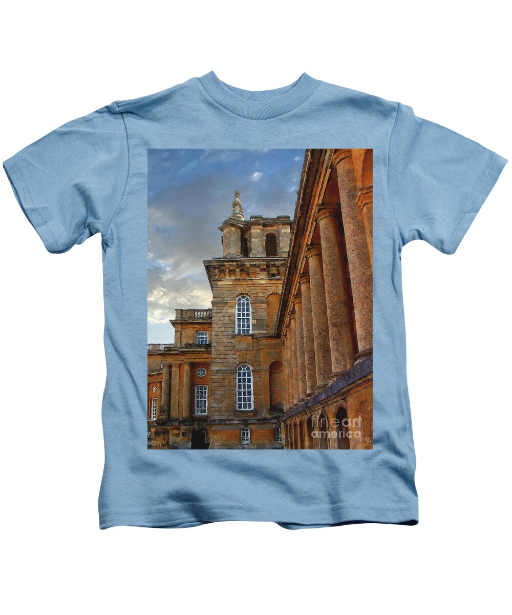 Blenheim Palace Kids T-Shirt featuring the photograph Blenheim at Dusk by Brian Watt