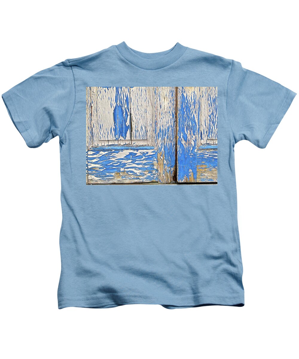 Blue Kids T-Shirt featuring the photograph Blue Doors by Mike Reilly