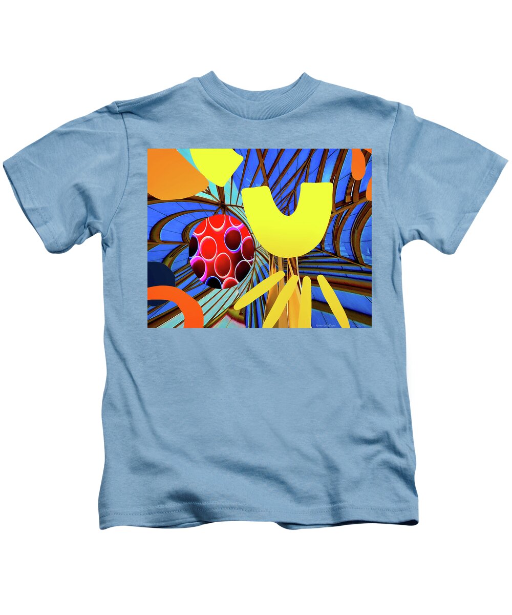 Abstract Kids T-Shirt featuring the digital art Bright Day by Norman Brule