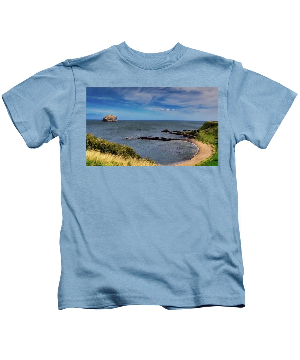 Scoland Kids T-Shirt featuring the photograph Canty Bay and the Bass Rock by Martyn Boyd