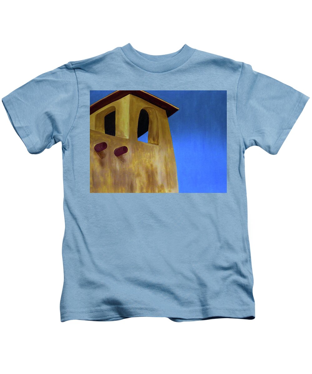 Church Kids T-Shirt featuring the painting Church Two Bold by Ted Clifton