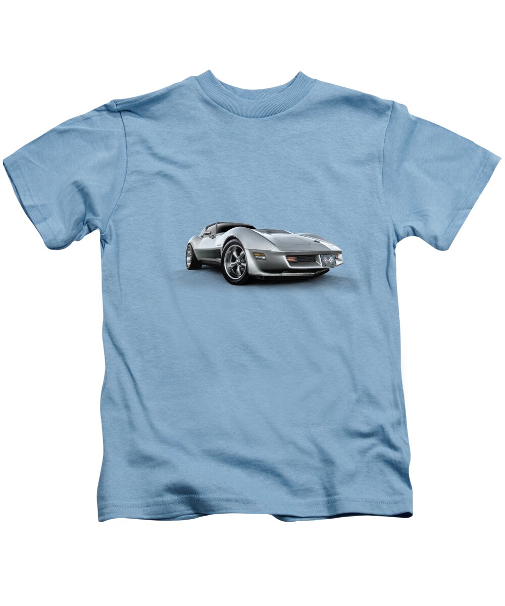 Corvette Kids T-Shirt featuring the digital art Classic C3 Corvette by Douglas Pittman