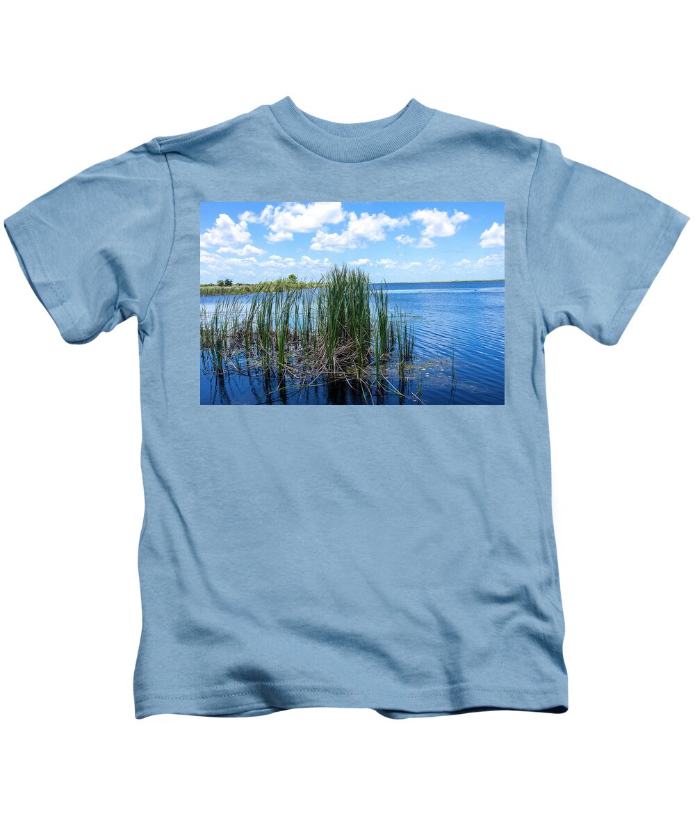 Everglades Kids T-Shirt featuring the photograph Everglades Blind by Blair Damson