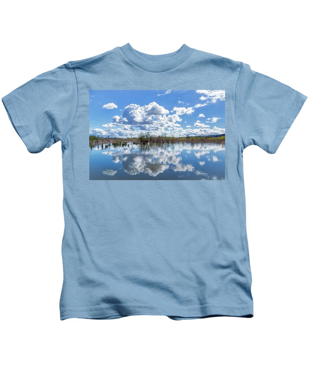 Tree Kids T-Shirt featuring the photograph Fern Hill Pond by Loyd Towe Photography