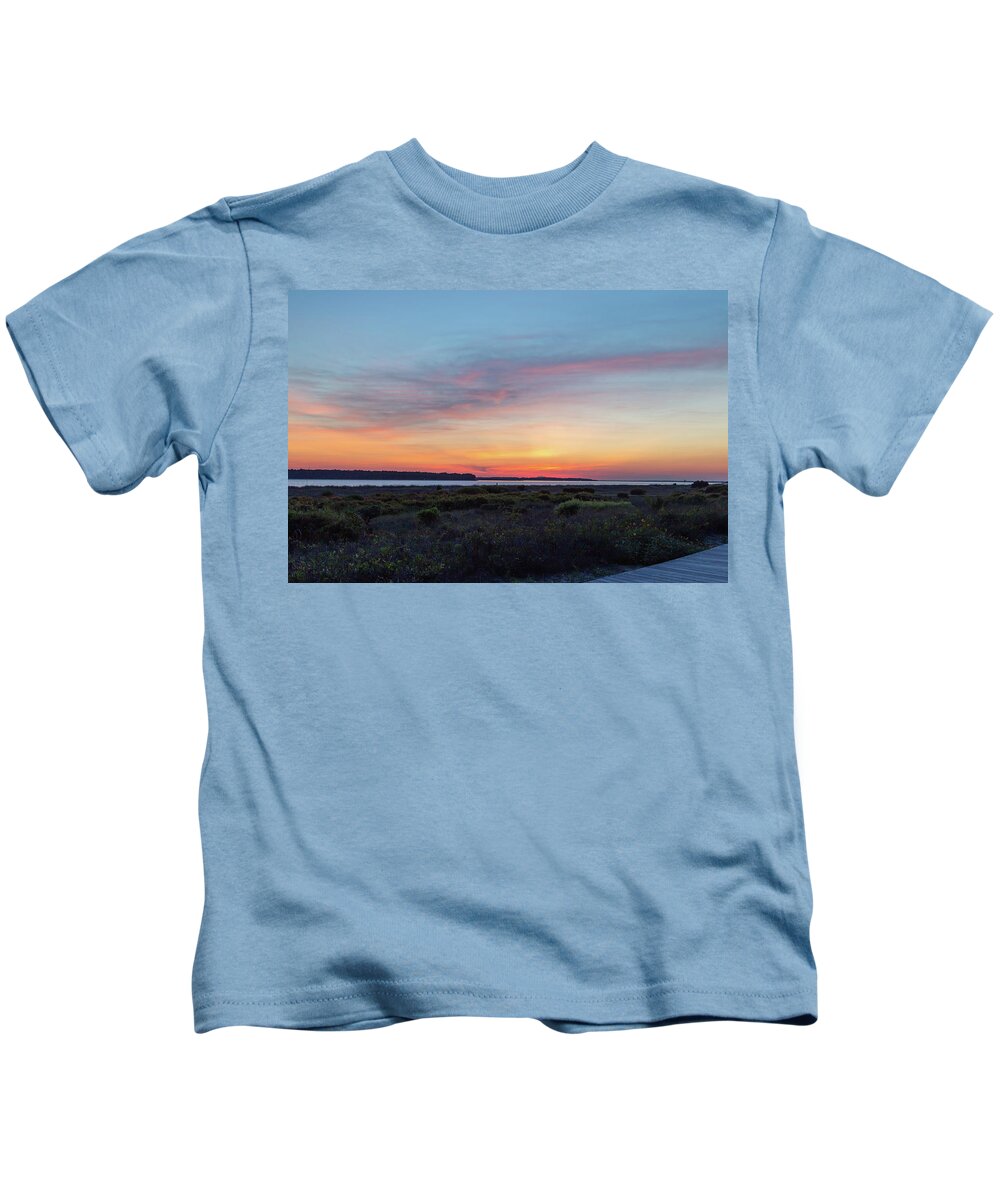 Sunset Kids T-Shirt featuring the photograph Golden Hour by Cindy Robinson