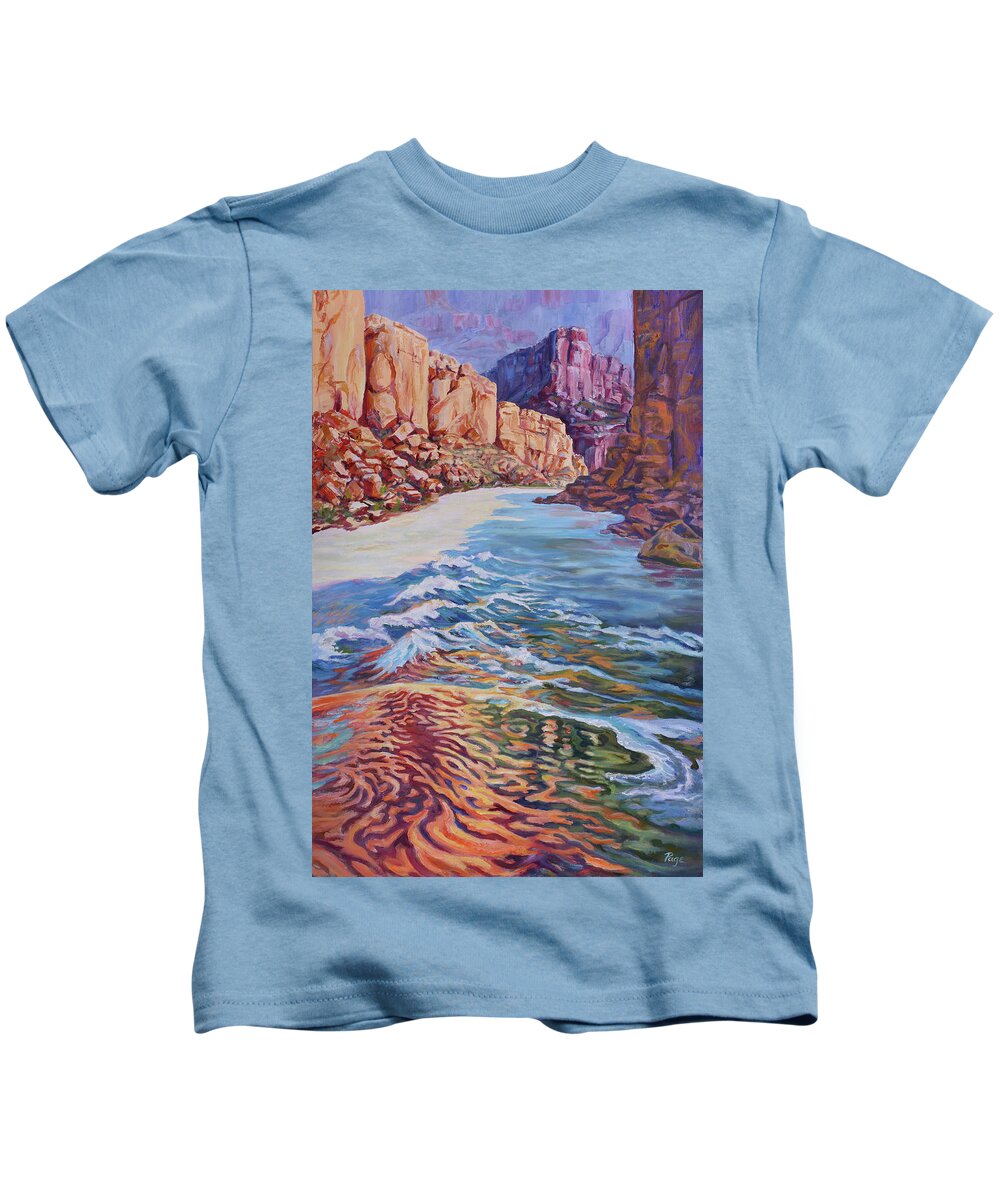 Landscape Kids T-Shirt featuring the painting Hallways of Always by Page Holland
