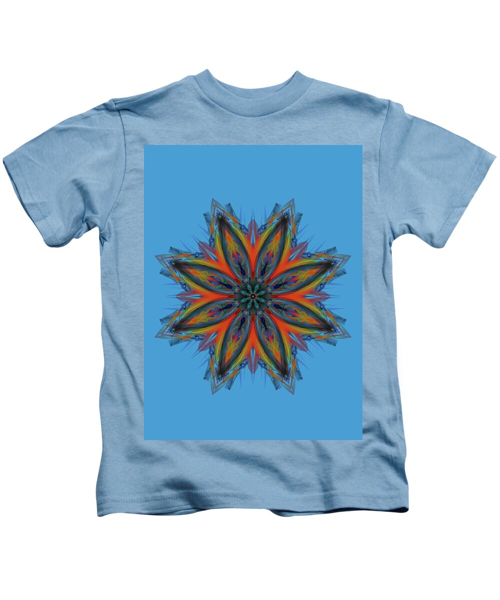 The Kosmic Kreation Africa Mandala Is A Unique Kids T-Shirt featuring the digital art Kosmic Kreation Africa Mandala by Michael Canteen