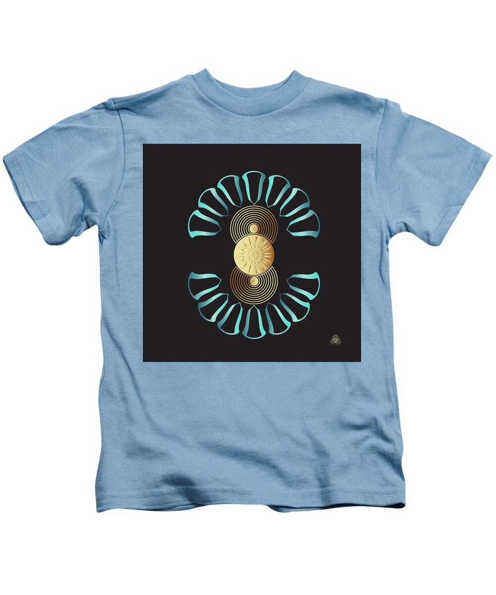 Mandala Kids T-Shirt featuring the digital art Kuklos No 4366 by Alan Bennington