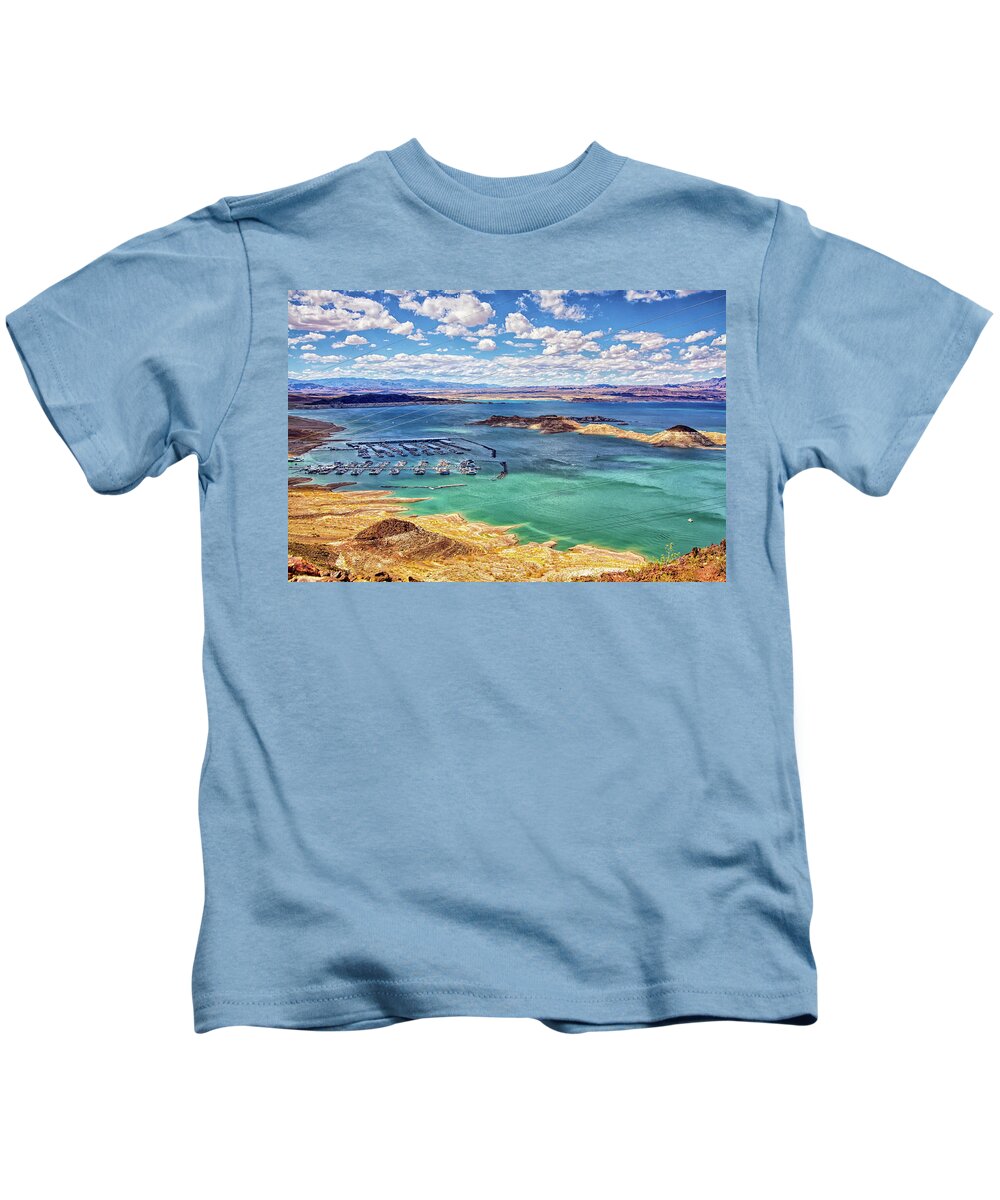 Lake Mead Kids T-Shirt featuring the photograph Lake Mead, Nevada by Tatiana Travelways