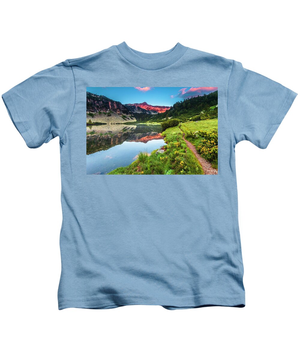 Bulgaria Kids T-Shirt featuring the photograph Marvelous Lake by Evgeni Dinev