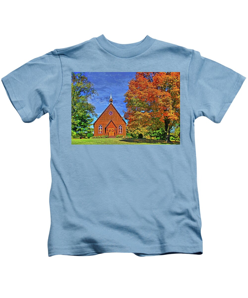 Autumn Kids T-Shirt featuring the photograph On The Road To Maryville by HH Photography of Florida