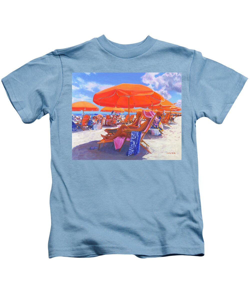 Orange Chill Kids T-Shirt featuring the painting Orange Chill by Candace Lovely