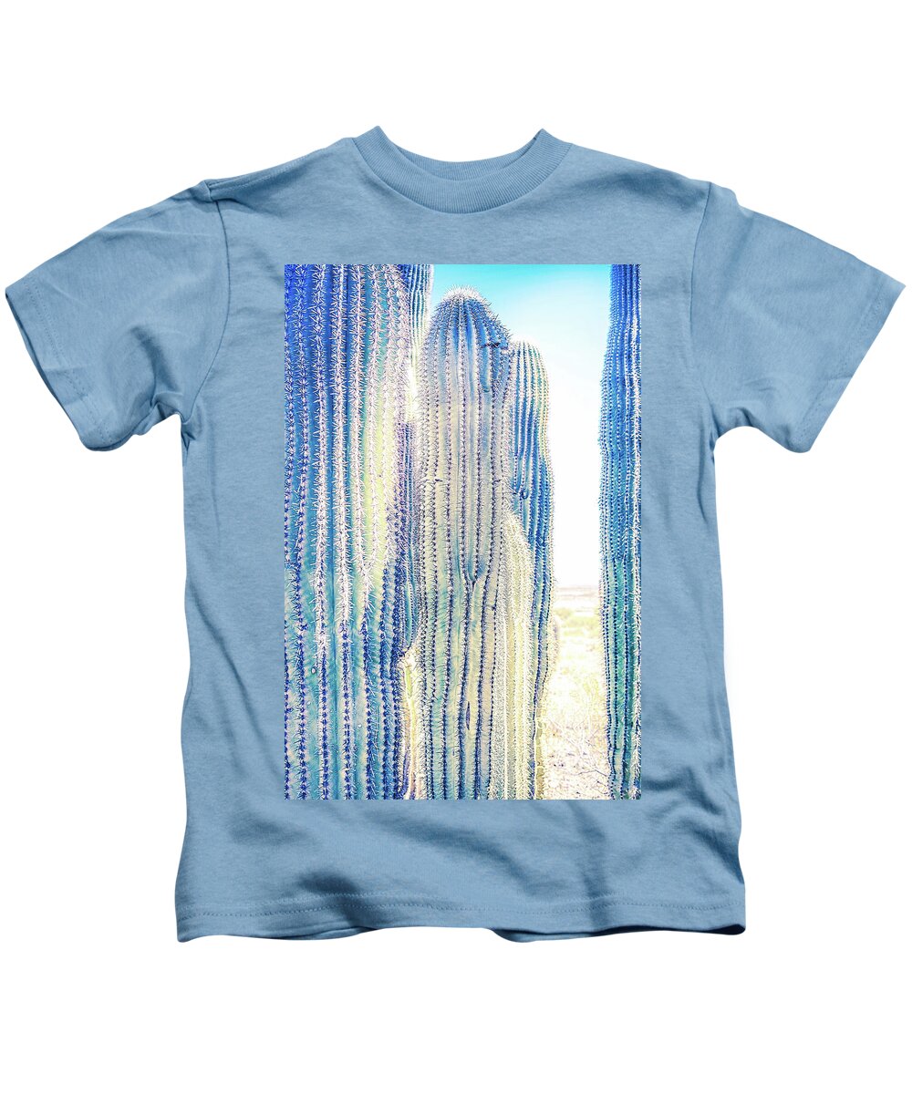 Arid Kids T-Shirt featuring the photograph Pale Saguaro Cacti #2 by Jennifer Wright