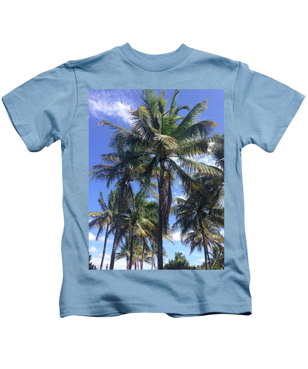 Palm Trees Kids T-Shirt featuring the photograph Palm Tree Scene by Bettina X