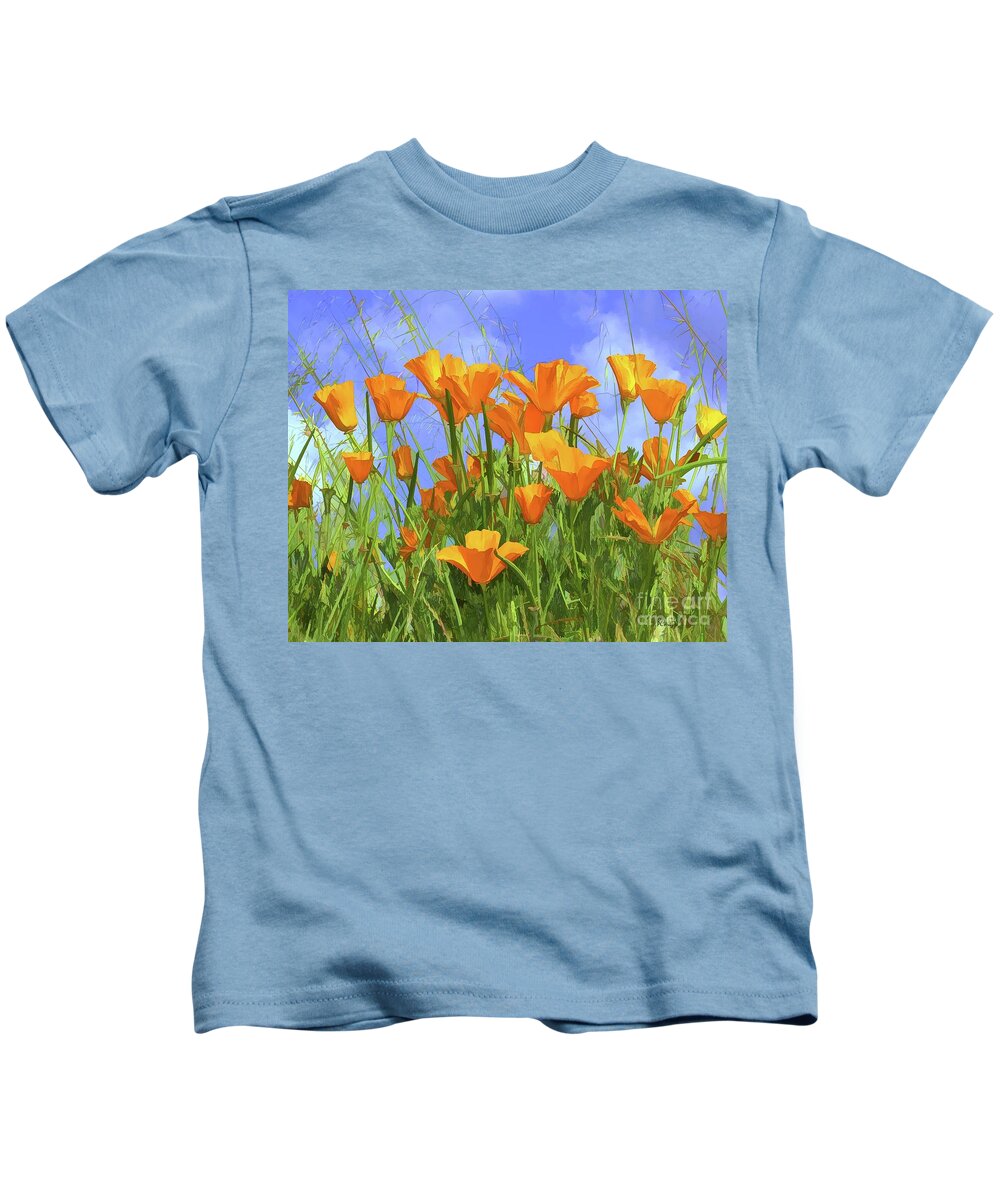 Poppy Art Kids T-Shirt featuring the digital art Poppy Art by Patrick Witz