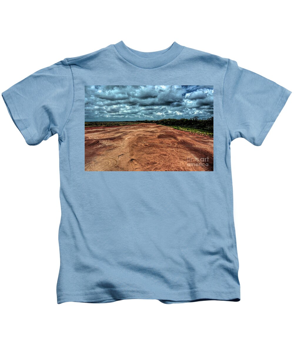 Landscape Kids T-Shirt featuring the photograph Prairie Dog Town Fork Red River by Diana Mary Sharpton