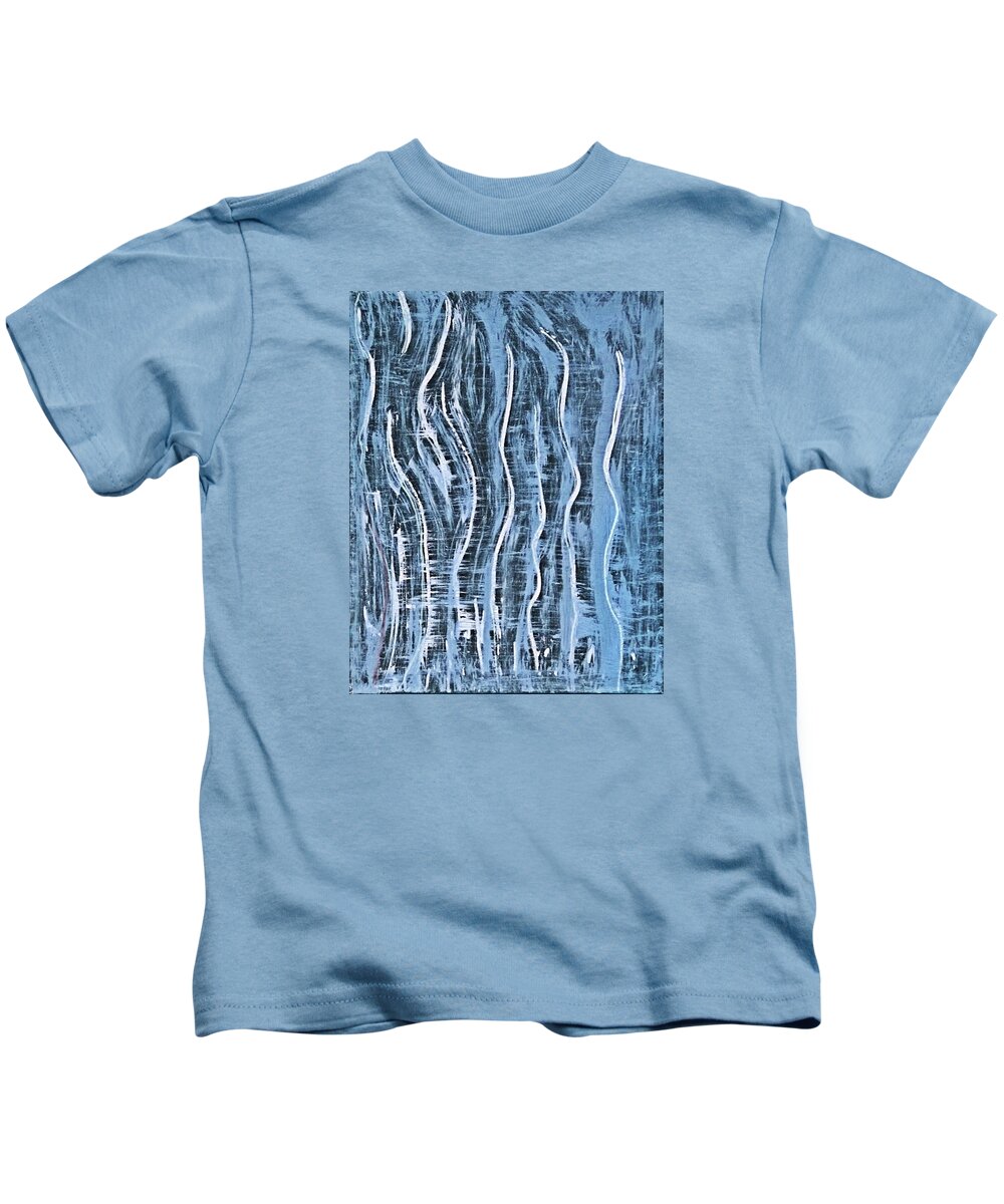 Blue Kids T-Shirt featuring the painting Prairie by Pam O'Mara