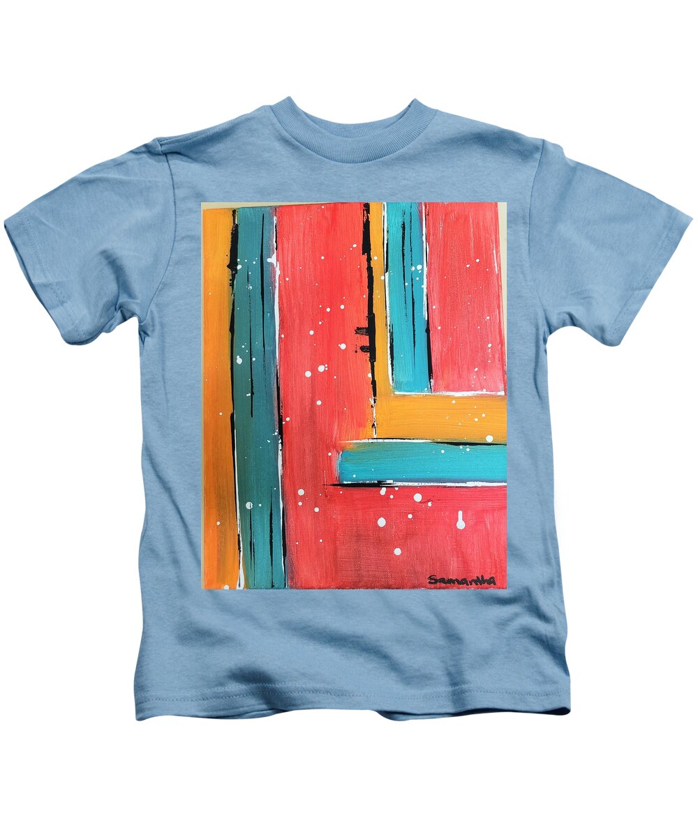  Kids T-Shirt featuring the painting Ells by Samantha Latterner
