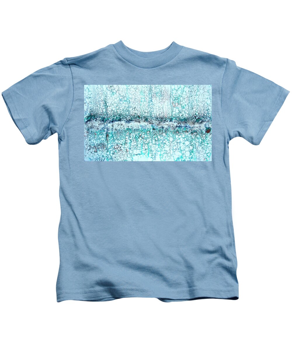 Blue Kids T-Shirt featuring the painting Road Less Traveled by Katrina Nixon