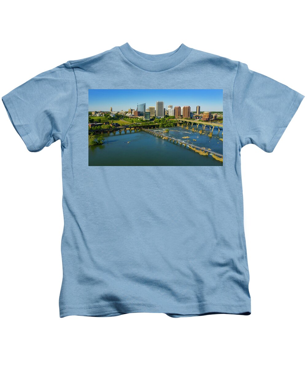 Richmond Kids T-Shirt featuring the photograph Rva 025 by Richmond Aerials