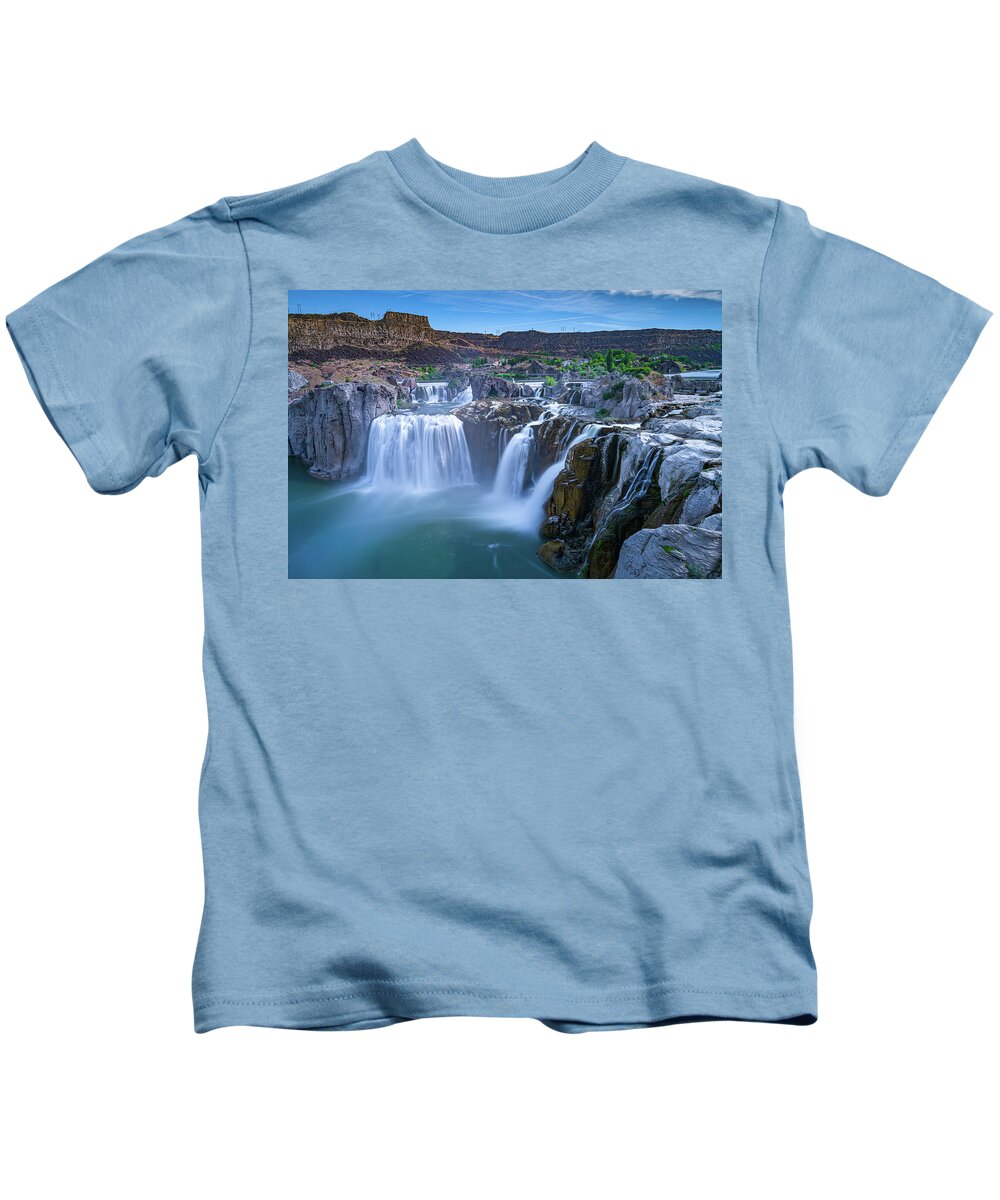 Outdoors Kids T-Shirt featuring the photograph Shoshone Falls by Erin K Images