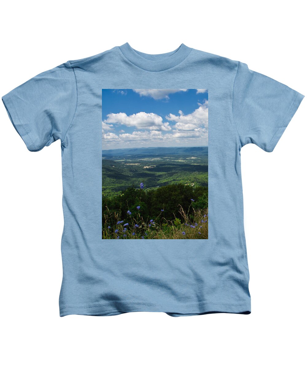 Virginia Kids T-Shirt featuring the photograph Skyline Drive Scene by Judy Cuddehe