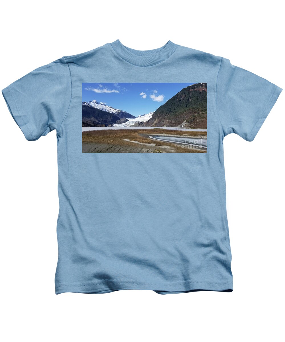#juneau Kids T-Shirt featuring the photograph Springtime at the Mendenhall by Charles Vice