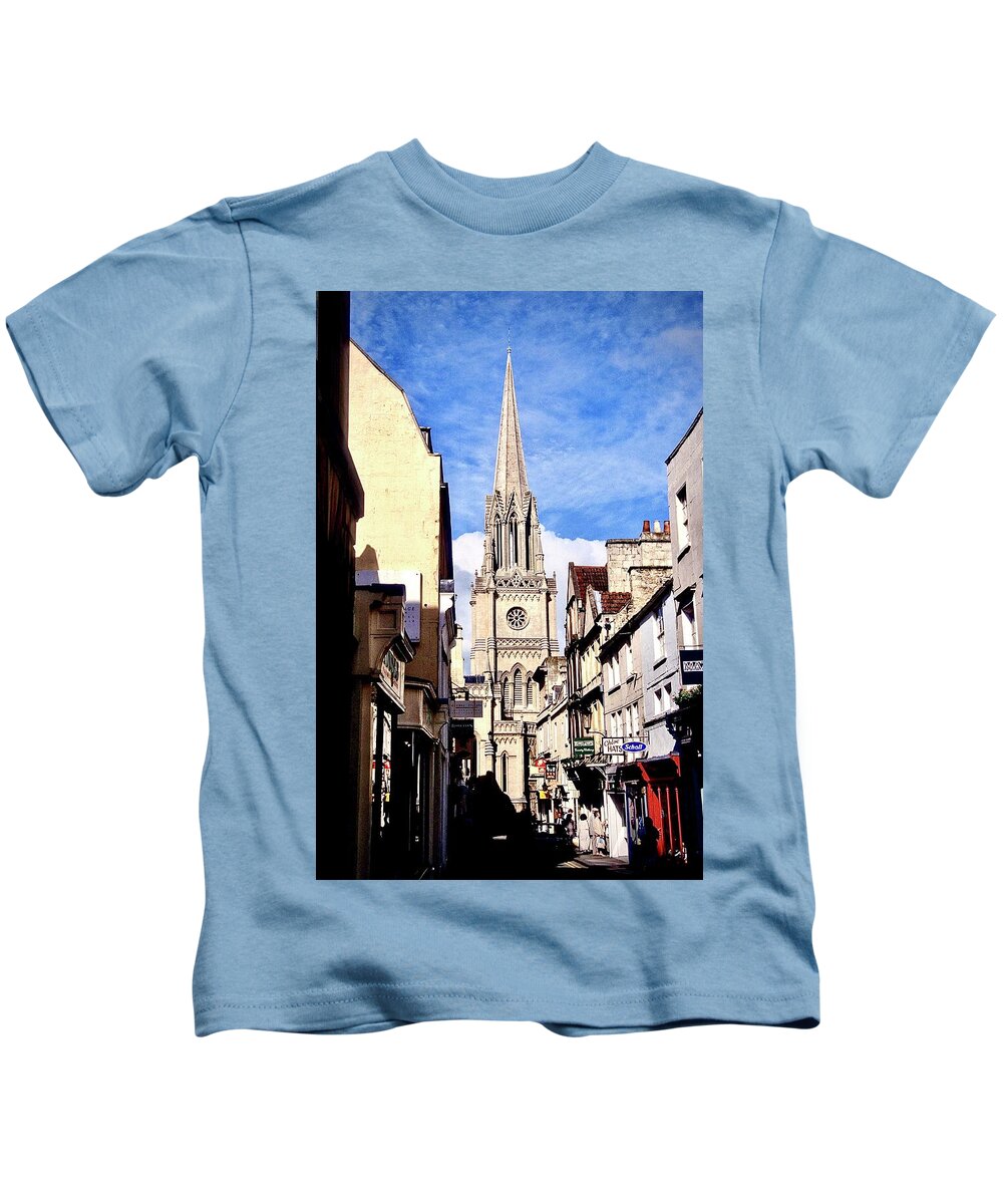 St. John’s Kids T-Shirt featuring the photograph St. Johns Church Bath by Gordon James