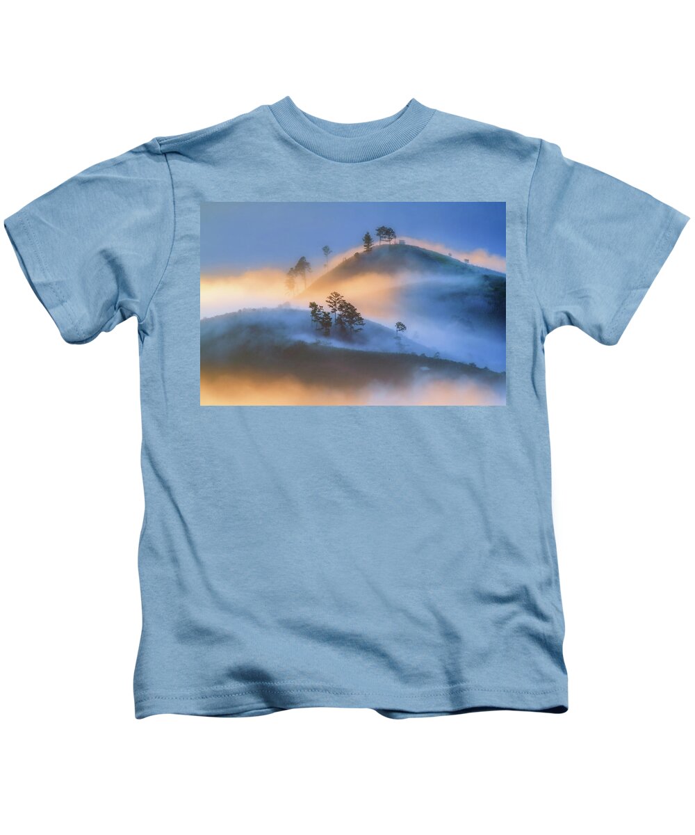 Spring Kids T-Shirt featuring the photograph Symphony Of Light And Fog by Khanh Bui Phu