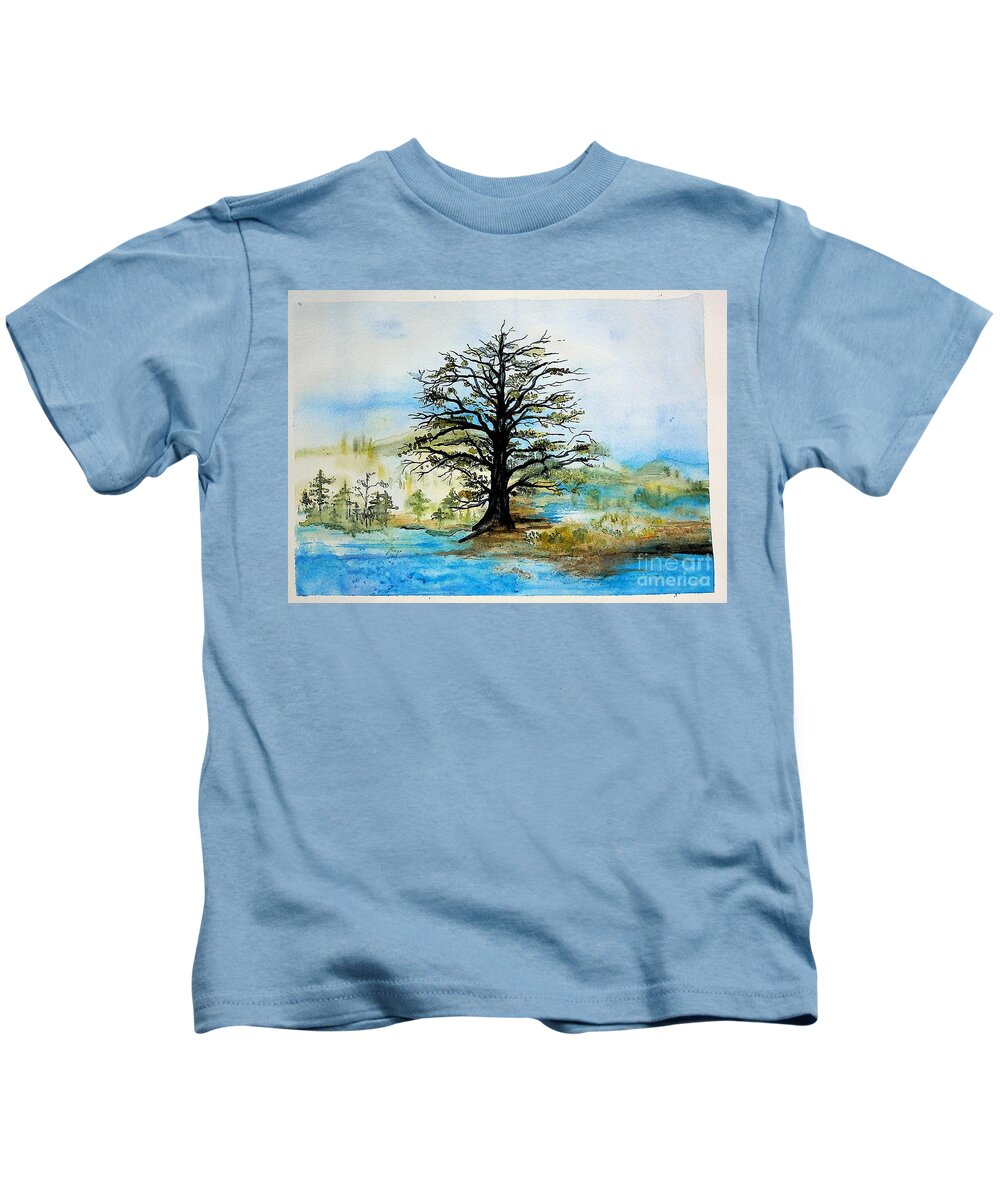 Tree Kids T-Shirt featuring the painting The Tree of Life by Valerie Shaffer