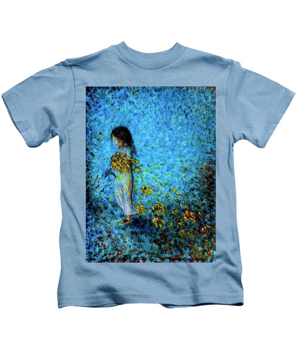 Child Kids T-Shirt featuring the painting Traces I by Nik Helbig