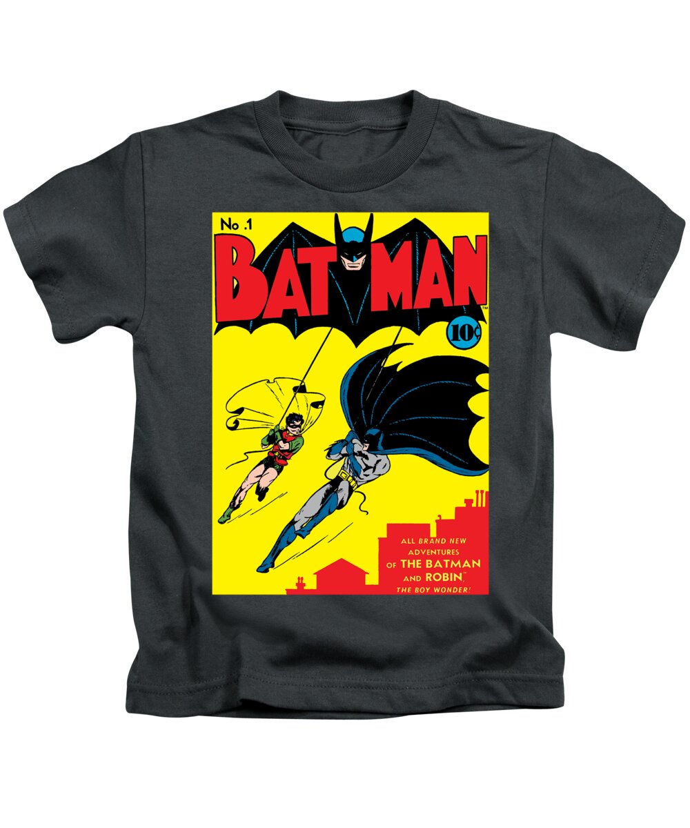  Kids T-Shirt featuring the digital art Batman - Batman First by Brand A