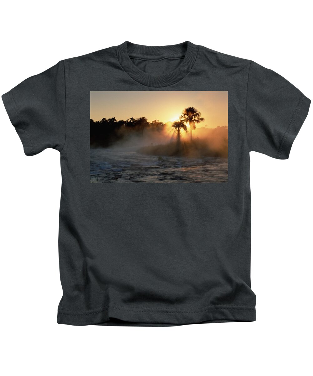 Feb0514 Kids T-Shirt featuring the photograph Buriti Palm Gallery Forest #1 by Tui De Roy