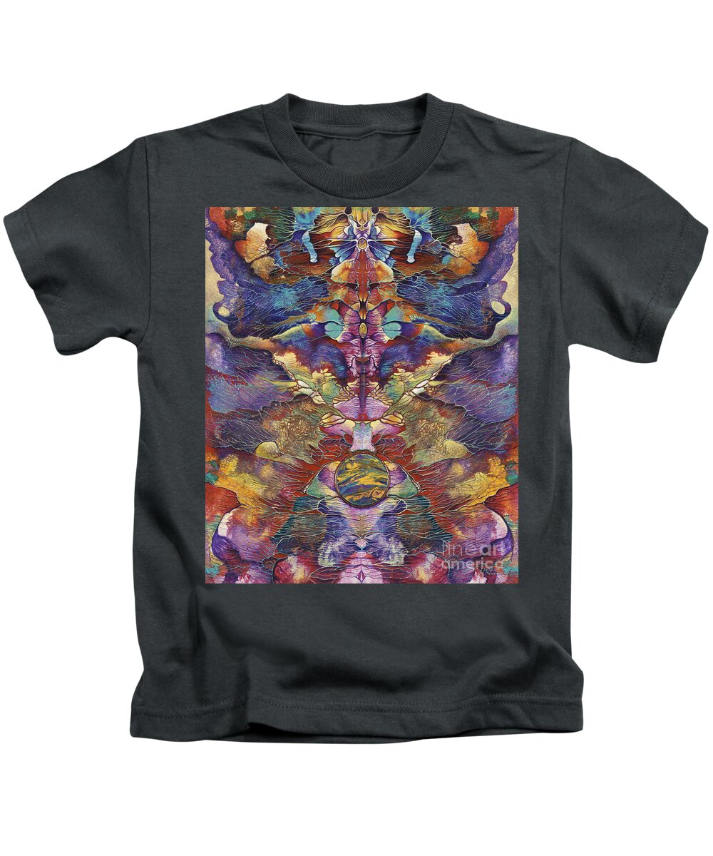 Rorschach Kids T-Shirt featuring the painting Carnaval by Ricardo Chavez-Mendez