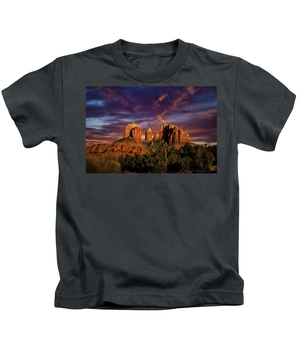 Cathedral Rock Kids T-Shirt featuring the photograph Cathedral Rock #1 by Diana Powell