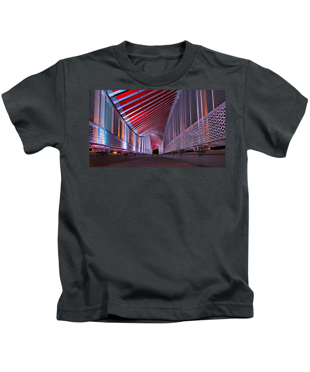 Double Kids T-Shirt featuring the photograph Double Helix Footbridge #1 by Farol Tomson
