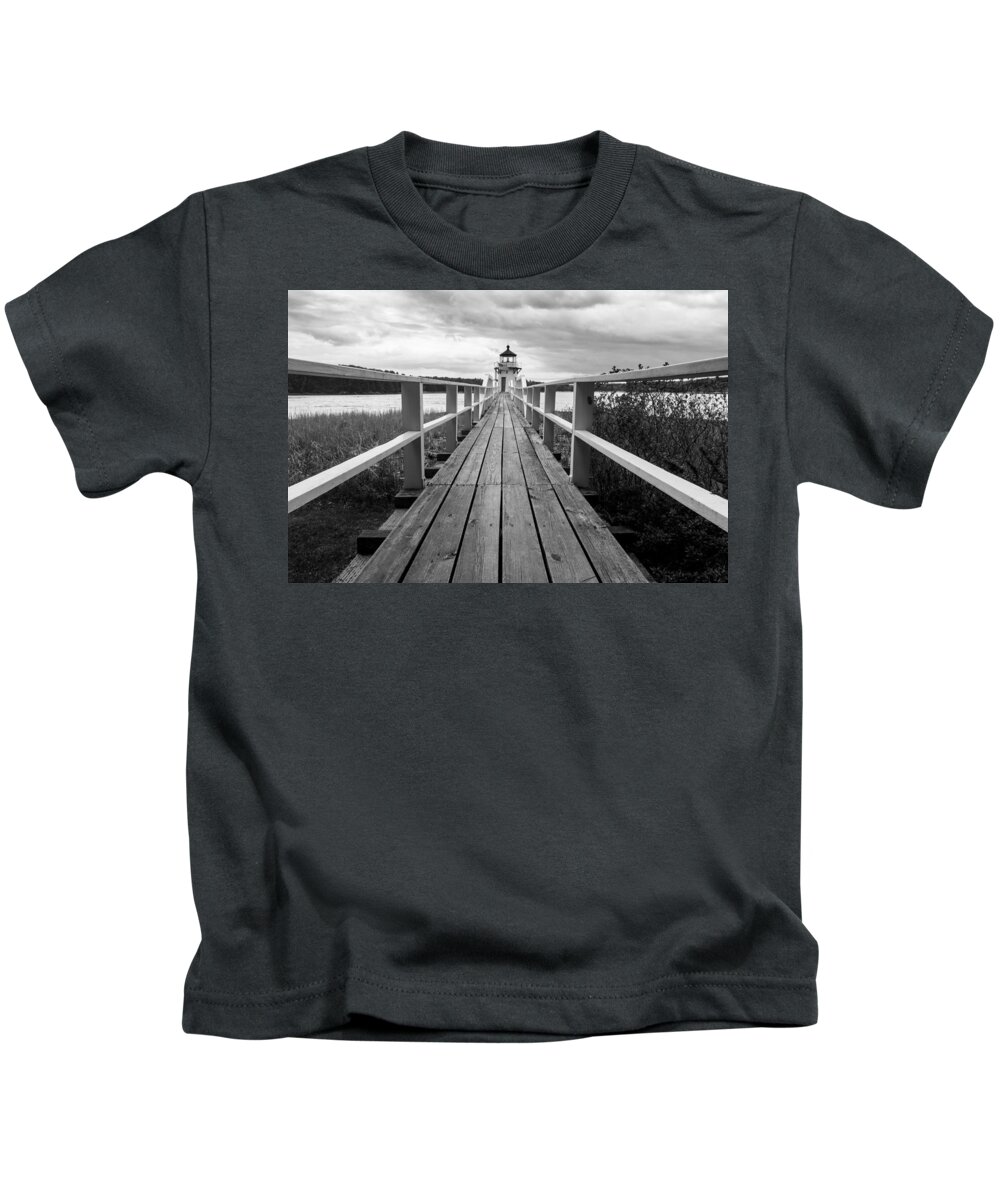 Arrowsic Kids T-Shirt featuring the photograph Doubling Point Light #2 by Kyle Lee